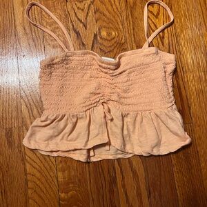 Orange cropped tank top